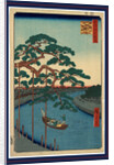 Onagigawa gohonmatsu, Five pines, Onagi Canal by Ando Hiroshige