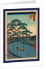 Onagigawa gohonmatsu, Five pines, Onagi Canal by Ando Hiroshige