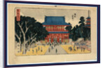Worshippers on the Grounds in Front of the Kinryuzan Temple at Asakusa by Anonymous