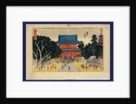Worshippers on the Grounds in Front of the Kinryuzan Temple at Asakusa by Anonymous