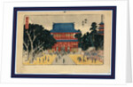 Worshippers on the Grounds in Front of the Kinryuzan Temple at Asakusa by Anonymous