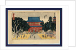 Worshippers on the Grounds in Front of the Kinryuzan Temple at Asakusa by Anonymous