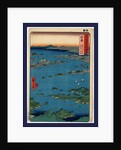 Mutsu, matsushima fukei, tomiyama chobo no horizu, View of Matsushima and distant view of Tomiyama Mountain by Ando Hiroshige