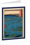 Mutsu, matsushima fukei, tomiyama chobo no horizu, View of Matsushima and distant view of Tomiyama Mountain by Ando Hiroshige