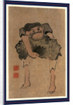 A Man Carrying a Large Object by Anonymous