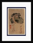 A Man Carrying a Large Object by Anonymous