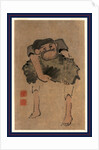 A Man Carrying a Large Object by Anonymous