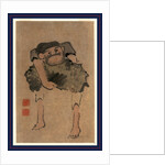 A Man Carrying a Large Object by Anonymous