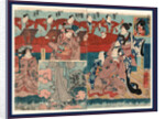 Tsurishinobu mebae no futsuzuka, Dance performance of Tsuri shinobu mebae no fusuzuka by Utagawa Kuniyoshi