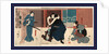 Igami no gonta gonta nyobo kosen shume kokingo, Actors in the roles of Igami no Gonta, Gonta's wife Kosen, and the Kokingo by Utagawa Kuniyoshi
