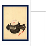 Mouse, Facing Front, Sitting on a Mallet with Red Ribbon Through a Hole in the Handle. by Anonymous