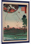 Enshu Akiba Enkei Fukuroi No Tako, Distant View of Akiba of Enshu: Kites of Fukuroi by Anonymous
