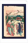 Ueno no hanami, Cherry blossom viewing at Ueno by Katsukawa Shunzan