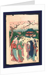 Ueno no hanami, Cherry blossom viewing at Ueno by Katsukawa Shunzan