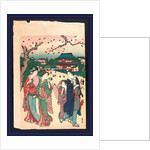 Ueno no hanami, Cherry blossom viewing at Ueno by Katsukawa Shunzan