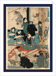 E o narau kodomo tachi, Children in a painting class by Utagawa Kuniyoshi