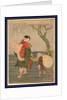 Hotei, One of the Seven Lucky Buddhist Gods, Carrying a Young Woman Across a River by Anonymous