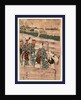 Azumabashi o wataru ichikawa omezo to sawamura gennosuke, Ichikawa Omezo and Sawamura Gennosuke crossing Azuma Bridge by Utagawa Toyokuni