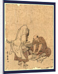 Cobbler Repairing the Young Warrior Ushiwakamaru's Geta. by Anonymous