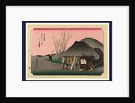 Travelers Resting at a Teahouse or Inn at the Mariko Station on the Tokaido Road by Anonymous