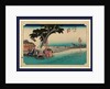 Travelers Resting at a Rest Stop, Two Are Tending to a Large Teapot, and a Porter May Be Asleep, at the Fukuroi Station on the Tokaido Road by Anonymous