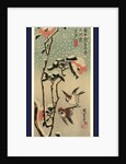 Secchu tsubaki ni suzume, Sparrows and camellias in snow by Ando Hiroshige