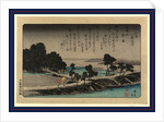 Azuma no mori no yau, Evening rain at Azuma Shrine by Ando Hiroshige