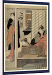 Niwa no yukimi, Viewing a snow covered garden by Torii Kiyonaga