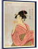 Young Woman, Half-Length Portrait, Turned to the Left, Blowing Into a Toy. by Anonymous