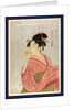 Young Woman, Half-Length Portrait, Turned to the Left, Blowing Into a Toy. by Anonymous