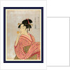 Young Woman, Half-Length Portrait, Turned to the Left, Blowing Into a Toy. by Anonymous