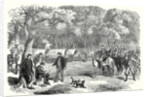 End of the American Civil War the Last Days of the Confederate Government Mr. Jefferson Davis Signing Acts of Government by the Roadside 22 July 1865 by Anonymous