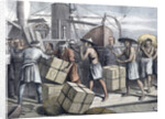 Taking in Cargo at Singapore in 1873 by Anonymous