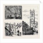 Oxford: Gateway, New College (Down Left); the Divinity School (Top Left); Tower, Magdalen College by Anonymous