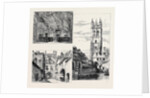 Oxford: Gateway, New College (Down Left); the Divinity School (Top Left); Tower, Magdalen College by Anonymous