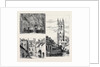 Oxford: Gateway, New College (Down Left); the Divinity School (Top Left); Tower, Magdalen College by Anonymous