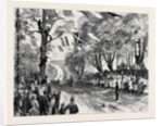 The Queen's Visit to Epping Forest: The Royal Procession Entering High Beech Wood by Anonymous