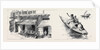 Round the World Yachting in the Ceylon, Calcutta: A Street with Booths in Calcutta; a Hooghly Boat by Anonymous