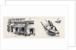 Round the World Yachting in the Ceylon, Calcutta: A Street with Booths in Calcutta; a Hooghly Boat by Anonymous