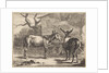 Two donkeys in a manger by Nicolaes Pietersz. Berchem
