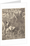 Shepherd drives two oxen by a stream by Nicolaes Pietersz. Berchem