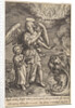 Child with guardian angel by Hieronymus Wierix