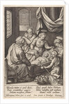 Christ child sleeps in the crib by Hieronymus Wierix