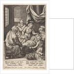 Christ child sleeps in the crib by Hieronymus Wierix