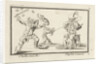 Pulcinella and Scaramouche Taglia Cantoni, Anthonie de Winter by Cornelis Danckerts II