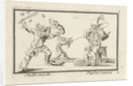 Pulcinella and Scaramouche Taglia Cantoni, Anthonie de Winter by Cornelis Danckerts II
