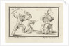 Pulcinella and Scaramouche Taglia Cantoni, Anthonie de Winter by Cornelis Danckerts II