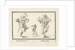 Scaramouche, Cucurucu and Razullo. Anthonie de Winter by Cornelis Danckerts II