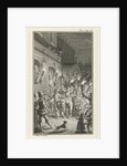 Torchlight procession through a city by Jacob Folkema