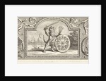 The Dutch lion holding a sword and quiver of arrows near a shield bearing the arms of the Seven Provinces by Workshop of Bernard Picart
